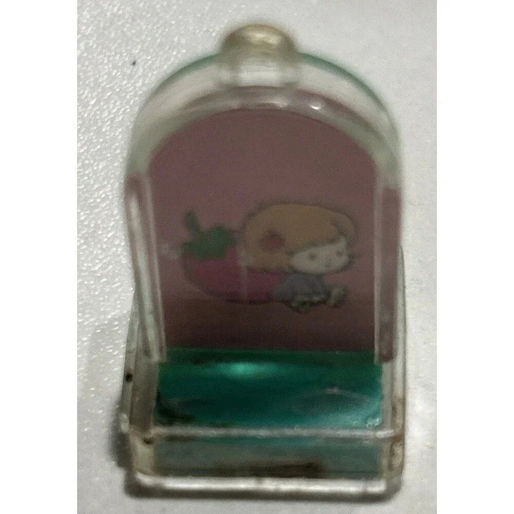 Sanrio Rubber Stamp Vintage 1994 Alphabet Letter E Strawberry + Hello Kitty Clip
